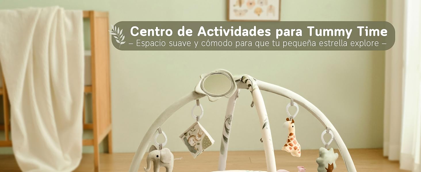 Centro de Actividades para Tummy Time Espacio suave y cómodo para que tu pequeña estrella explore