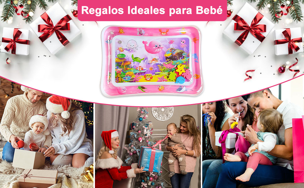 Bebe Alfombra de Agua Inflable Sensorial Colchoneta de Agua Juguetes Tummy Time Water Mat