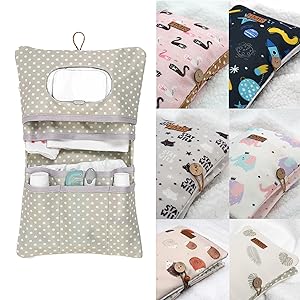 Hamur Home Organizer und Kosmetiktasche 2in1 für Mamas für Windeln, Creme, Tücher, Baby Organizer