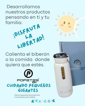 Disfruta la libertad Popetes Kids calienta biberones