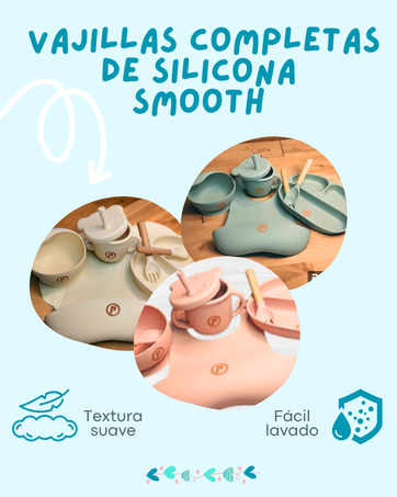 vajillas completas de silicona Smooth Popetes Kids