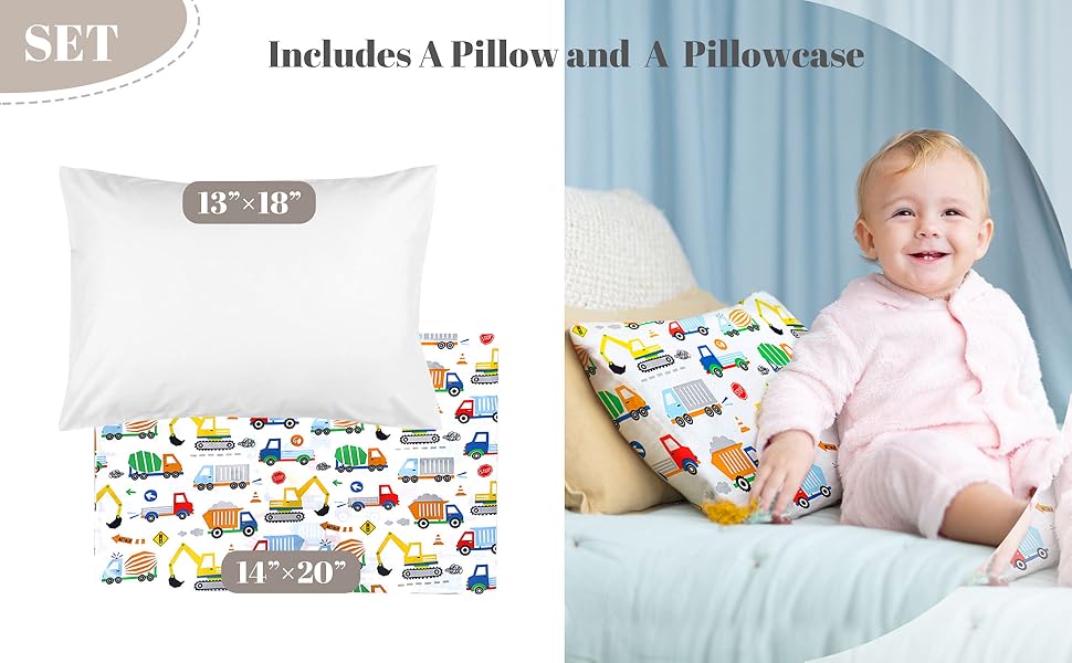 Toddler Pillow and Pillowcase 