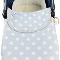 Danielstore-Colcha capazo carrito bebe Universal (Topos azul)