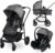 Bebeconfort Haze Trio, Cochecito bebé 3 en 1, 0 – 4 años, Máx. 22 kg, Asiento 2 en 1, Reversible y ligero, Silla de paseo, Silla de coche bebé i-Size, Plegado compacto, Cesta espaciosa, Tinted Stone