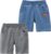 Snyemio Pack de 2 Short Niños Algodón Verano Bermudas Bébé Pantalones Cortos Casual Pull-on de 1 a 7 años