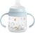 Suavinex, Vaso Aprendizaje Bebé con Boquilla de Silicona y Asas, Biberón con Asas, con Sistema Anticólico, Tapa Protectora, Vaso Antiderrame, 150 ml, para Bébés +6 Meses, Apto Lavavajillas, Bears Azul