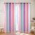 LiveGo Cortinas opacas para niños, cortinas para decoración de dormitorio de niñas, cortinas arcoíris para decoración de habitación de niños, cortinas opacas moradas, 1 panel de 52 pulgadas de ancho x