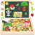 Jojoin 130 pcs Puzzles de Madera – 2024 Nueva Juguetes Montessori con Pizarra Magnética y Lindo Patrón Fruta de Animales – Juguete Educativo para NIños de 2 3 4 Años