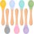 Vicloon Cuchara de bebé, 7 Piezas Cucharas de Bebé Silicona Suave Cuchara y Mango para Bebés, Cuchara de Aprendizaje para Bebe, Silicona Grado Alimentario sin BPA