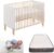 COOL · DREAMS Cuna colecho 120×60 Umami. Cuna Bebe con colchon Morfeo, Kit colecho para unir la Cuna a la Cama con Seguridad y 4 Ruedas. con normativa Europea y Pintura al Agua sin tóxicos CoolDreams