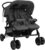 Gecheer Carrito para Gemelos Silla de Paseo Gemelar Carro Gemelar Sillita Doble Cochecito Hermanos para Bebé Niño Plegable de Acero Gris Oscuro