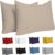 Dreamzie Funda Almohada 30×50 (Juego de 2) – Beige – para Las Almohadas 30 x 50 cm – 100% Algodon Jersey – Funda de Almohada Algodon – Funda Cojin para Cama – Protector de Almohada