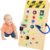 CRIOLPO Busy Board Juguetes Montessori 1 2 3 años, Juguete Bebe Sensoriales LED Madera Pequeños Motricidad Botones Juguetes, Juegos Educativos Regalo Bebe Niños Niña 1 2 3 Años