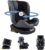 Mobiclinic®, Silla de coche, Giro 360º, Normativa i-size, Top tether, Grupo 0/1/2/3, Evolutiva, Max. 36 kg, Alzador niño, Pandafix, Arnés 5 puntos, Regulable, Reclinable 3 posiciones, Negro