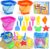 YIMORE Juguetes Playa,14 PCS Juguetes Playa Niños Bebe con Cubo Playa Plegable, Bolsa Juguetes Playa, Palas Infantil, Juguete de Exterior Regalo para Niño Niña