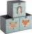 Navaris Caja Juguetes Plegable – 3x Organizador Juguetes Infantil 28 x 28 cm – Set de 3x Caja Almacenaje Infantil Plegables – Cesta Juguetes Infantil para Guardar Juguetes Peluches