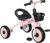 AIYAPLAY Triciclo para Niños de 2 a 5 Años Bicicleta Infantil con Asiento Ajustable Cesta Timbre Pedales y 3 Ruedas Carga 25 kg 70,5x53x58 cm Rosa