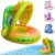 Rosa Flotador de Piscina para bebé, Protección Inflable Flotador de Natación Sirena con toldo de Protección Solar, Ayuda para Nadar Bebé, Anillo de Natación para Bebé para Niños Bebés de 1-4 año