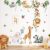 decalmile Pegatinas de Pared Animales de la Jungla Vid Vinilos Decorativos Safari Elefante Jirafa Mono Koala Adhesivos Pared Habitación Infantiles Niños Bebés Guardería