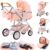 YAZOCO carrito bebe 3 en 1, Cochecito de Bebé Combinado Compacto Todoterreno Lujoso Paisaje Alto Cuatro Veces 0-36 Kg Sillas de paseo BastóN Plegable Accesorios CóModos (2 Rosa)