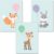 PREMYO Cuadros Infantiles para Habitación Niña Niños – Láminas Decorativas para Enmarcar – 3 Póster Animales DIN A4