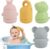 4 Piezas Juguetes Bañera para Bebe, Juguete de Baño Silicona, Juguetes Montessori Bebes 1 Años, Estimulación Sensorial, Juguetes Educativos para Niños 6 9 12 Meses 1 2 3 Años