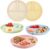 5 Piezas Plato Llano Dividido, MXTIMWAN Platos Plastico Divididos Plato Llano Dividido Irrompible Platos de Control de Porciones, Plato Dieta para Adultos y Niños, Apto para Microondas y Lavavajillas