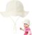 AIOELUV 1 Pieza Gorro Playa Bebe Sombrero Infantil Anti-Uv Sombrero De Bebé Ajustable Plegable Protección Uv Con Lazos Ajustables Y Ala Ancha Beige