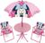 ARDITEX Set de Mesa Infantil, 2 Sillas y Sombrilla Minnie Mouse, Rosa