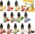 Aromas Alimentarios – 12 Aroma Flavour Drops, Aroma Natural Líquido, Saborizante Concentrado Para Caramelos, Aceite Saborizante Para Hornear, Jabón, Bebidas, Soluble en Agua y Aceite