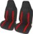 AUTOYOUTH Cubiertas de Asiento Delantero del Coche Auto Cubierta del Asiento del Cubo automotriz Ajuste Universal Cubierta de la Silla del Coche Cubierta del Asiento Asiento – Rojo