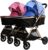 BabyFiveStar Cochecito Plegable 2 en 1 Doble/Gemelo Dos Azul y Rosa Niños