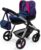 Bayer Design- Cochecito Style con Bolso Cambiador, Carrito Paseo Para Muñecos, Convertible, Plegable, Compatible con Silla de Coche Easygo, Color Azul, con Corazones y Unicornios (12654Aa)