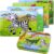 BBLIKE Puzzle, 4 Pack Rompecabezas Puzzle Juguetes Bebes para Niños de Puzzle 1 2 3 4 5 Años Montessori Educativos Regalos 3D Patrón Puzzles Infantiles 3 años con Caja （Tren）