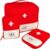 Bolsa Botiquin Vacia 3 Piezas Botiquin Viaje Kit de Primeros Auxilios de Viaje Portátil Bolsa Médica Vacía Mini Botiquín De Medicina Rojo Vacío Botiquín De Primeros Auxilios para Practicar