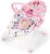 Bright Starts, Disney Baby, Hamaca mecedora Minnie Mouse Spotty Dotty para Bebé, Silla con vibraciones relajantes y arco de juego extraíble, funda del asiento lavable, color Rosa, 0+ meses