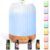 BUOAZR 250ML Difusor de Aceites Esenciales,Difusor de Aroma Sin BPA, Humidificador Ultrasónico Silencioso, 7 Colores LED y 3 Temporizadores, Apagado Automático, Difusor para el Hogar Oficina