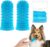 Cepillo dientes perro Cepillo de dientes para perros(Paquete de 2),Silicona Dog Toothbrush,Cepillo dientes gato,Cepillo dientes bebe,Cepillo de dientes para limpieza de mascotas 360º（Azul）