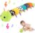 CestMall Oruga musical para bebés Juguetes de peluche infantil Juguete felpa suave con crujido multisensorial, sonajero texturas para bebés 0-3-6-12 meses Recién nacido Niño Niña Niños Regalo (Green)