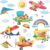 DECOWALL DS-8026 Biplanos de Animales con ala Delta Vinilo Pegatinas Decorativas Adhesiva Pared Dormitorio Salón Guardería Habitación Infantiles Niños Bebés (Pequeña)…