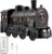 Difusor de aceite esencial de tren de vapor, humidificador retro de tren de vapor con luz, 300 ml, mini humidificador ultra silencioso con apagado automático, 2 modos de nebulización, 2 luces, control