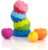 Fat Brain Toys, Tobbles Neo, 6 Bolas apilables de Colores Formas para bebés, Juguete de Aprendizaje Infantil, Juego Seguro, estimulación sensorial, niños preescolares Desde 6 Meses, Bizak (30690700)