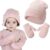 Gorro Bebe Recien Nacido Gorro Bebe Invierno Conjunto de Guantes para Bebé Gorro de Punto para Bebé Guantes Cálidos Adecuados para Que Niños y Niñas para Mantenerse Abrigados