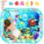 Grande Bebe Alfombra de Agua Inflable GARNHLOB 95x76cm Sensorial Colchoneta Tapete de Agua Juguetes para Niño Niña 0 3 6 9 12 Meses Tummy Time Water Mat Juegos Manta de Agua para Bebé Regalos…