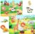 HENGBIRD 2 Piezas Rompecabezas de Madera niños, Rompecabezas de Madera Puzzles de Madera, Granja de Animales de la Selva Juguete de Madera, Montessori Juguete Educativo para bebé niño niña