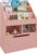 HOMCOM Estantería Infantil de Madera con 3 Compartimentos 2 Cubos y Cajón Móvil con 4 Ruedas Librería Infantil para Habitación de Niños Sala de Juegos 60×29,9×90 cm Rosa