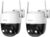 Imou 2K(3MP) Cámara Vigilancia Exterior 2-Pack, 360° PTZ Cámara WiFi IP Vigilancia de Seguridad, Visión Nocturna Color 30M, Detección Humana, Seguimiento Automático, Sirena, Audio Bidireccional, IP66