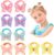 Jeffdad 10 gomas elásticas para el pelo para niñas y bebés, lazos para el pelo con flores y lazos, sin costuras, suaves y suaves, accesorios para el cabello para niños y niñas pequeñas (estilo 2)