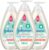 Johnson’s Baby Cotton Touch Baño para la Piel Delicada del Recién Nacido – 3 x 500 ml