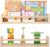 Juego de 2 estanterías flotantes para libros o libros para habitación infantil, decoración para habitación infantil, estantería para especias, madera de pino natural (natural) (42.5)